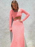 Knitting Cut Out Decent Long