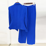 New Temperament Rose Buckle Butterfly Decoration Irregular Suit Trousers