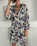 new women's printed French camouflage loose ladies' explosive V-neck