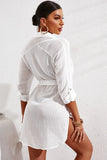 Tie Wiast Slit Shirt
