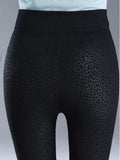 Autumn Winter Printed Women's Legging Wear High Waist Elastic Black Gym Fitness Push Up Pants Velvet Cotton Clothes
