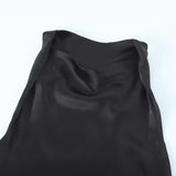 Spring Style Silk Satin Waist Pleated Dress 8372090-Outfit