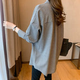 size oversized shirts Fashion ladies shirts casual loose Women's Blouses Spring Autumn Long Sleeve Shirts Tops Blusas