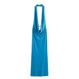 New Spring Pleated Dress With A Collar And A Sexy Long Dress-Outfit