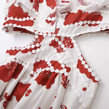 New Print Sling With Lace A Short Dress