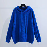 Twist Sweater Women's 2024 New Autumn And Winter Hat Sweater Loose To Wear Lazy Sweater Sweater-Outfit