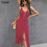 2023 Summer Women Dress Buttons Cotton Midi Sundress Boho Beach Sexy Backless Slip Adjustable Waist Sleeveless