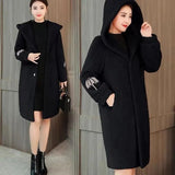 coat autumn and winter cashmere medium length spring and autumn foreign style windbreaker new versatile women's
