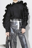 Zipper Detail Curved Hem