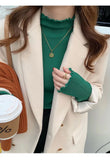 Half Turtleneck Knitted Pullover Sweaters Fashion Tops 2022 Women Korean Casual Basic Solid Jumper Pull Femme