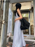 Thin Woman Dress 2024 Vestidos De Mujer Fashion White Sling Robe Femme See Throught Fashion Korean A-line Sexy Dresses-Outfit