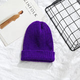 Women 2020 New Solid Knitted Warm Soft Trendy Hats Simple Korean Style Womens Wool Casual Caps Elegant All-match