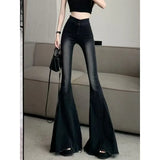 Vibe Hairy Design Micro-Tipped Jeans Women Autumn And Winter Low-Rise Loose Thin Leg