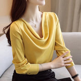 Women Blusas Mujer De Moda 2021 Long Sleeve White Blouse V-neck Chiffon Blouse Shirt Women Blouses Shirts Tops Blusa
