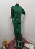 2025 New Solid Color Casual Blouse Loose Comfortable Design Micro-Thorn Trousers Set