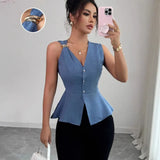 Shoulder Long-Sleeved Shirt Women's