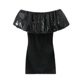 Autumn Beads Decorated With Velvet Slim Mini Dress 0387175-Outfit