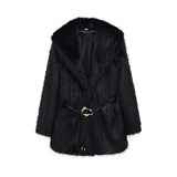 Women's Clothing New Temperament Collar Imitation Fur Medium And Long