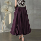 Women Maxi Long Skirts ZANZEA Summer Skirts Jupe Vintage Solid High Waist A-line Party Skirt Female Work Faldas