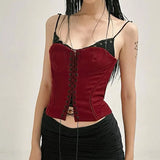 Spice Girl Hit The Fake Two Woven Straps To Show The Waist And Show The Thin Sling, The Small Vest, The Chest Type Blouse.-Outfit