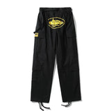 Tide Brand Corteiz Alcatraz Overalls Men's Multi-Pocket Retro Loose Straight Tube Rope Tie Feet-Outfit