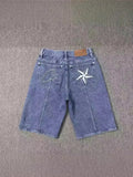 Summer New Direct Selling Trend Brand Devil Island Hip-Hop Water Washed Jeans Shorts Loose Leisure-Outfit