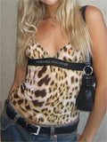 V-neck leopard print cami