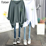 Tshirts Oversized Korean Loose Thin V-neck Mid-length Long-sleeved Bottoming Tshirt Long Sleeve Summer Tops For Women