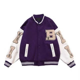 Bomber Jackets Harajuku High Street Stitching Baseball Jacket Hip Hop Oversized Autumn Winter Thick Men's Coat