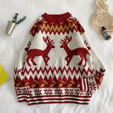 Christmas Sweater Men Autumn Turtleneck Pullover Gengar Spacious Print Patchwork Jumpers Warm Knit Oversized Ugly Sweater