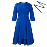 Women's 2025 Autumn And Winter 2025 New Fashion V-Neck Solid Dress With High-Waisted African