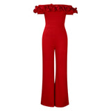 Women's Sexy Tight Solid Color Collar Lotus Side Shoulder Short-Sleeved