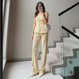 New Women's Single-Drace Buckle Elegant Slings Two-Piece