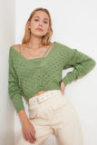 Trendyol Cellular Blouse-Cardigan Knitwear Suit