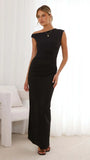 Women's Spring And Summer Explosion Of Sleeveless Back Open Fork Folded Tight