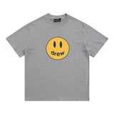Drewhouse Classic Smiley Face Printed Short-Sleeved High Street Tide Brand Casual Loose Couple T-Shirts-Outfit