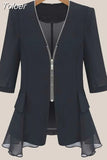 Chiffon Ruffled Solid Blazers Jacket Half Sleeve Women Patchwork Jackets Short 2023 Spring Korean Slim