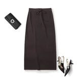 V-Neck Cardigan Knitted Vest 05744686716 Rope Knitted Straight Skirt 05306686716 Set-Outfit