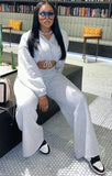 Casual Zipper Crop Top and Pants