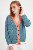 Trendyol Jacquard Color Block Knitwear Cardigan