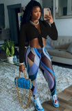 Knotted Crop Top and Print Legging