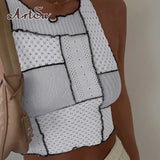 Tiger Printed Tees Vest Crop Top Women Letter Animal Print Crop Top Sleeveless Tank Tops Casual Skinny Female