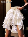 Streetwear Skirt For Women High Waist Asymmetrical Irregular Hem Solid Mini Skirt Female Summer Clothing