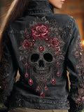 Trend 3D Digital Pattern Printing Fashion High Street Denim Jacket Men And