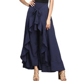 Palazzo Pants 2020 Causal Ruffle Irregular Plus Size Female Trouser Elegant High Waist Loose Solid Female Pants