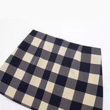 Spring Plaid Split Miniskirt 2751143-Outfit