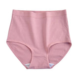 2 pcs/lot High Waist Panties Cotton Underwear Women Solid Plus Size Female Lingerie M -