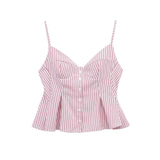 Slings Sexy Dew Single-Dripple Broad-Folded Skirt-Up Short-Form Women's Vest