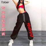 Sports Pants Women Pants European American Style Loose Casual Hip-hop Jazz Trousers Student High Waiste Thin