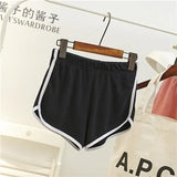 Summer Fashion Stretch Waist Casual Shorts Woman High Waist Black White Shorts Harajuku Beach Sexy Short Women'S